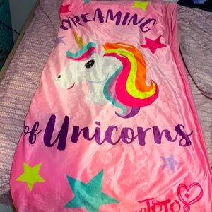 A Jojo Siwa sleeping bag (girls). brand new, never used but tags are off.